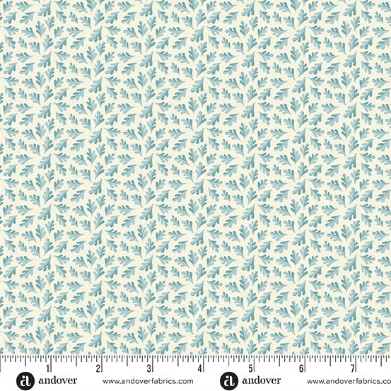andover | patchworkstoff | oakleigh | leaves cloud blue
