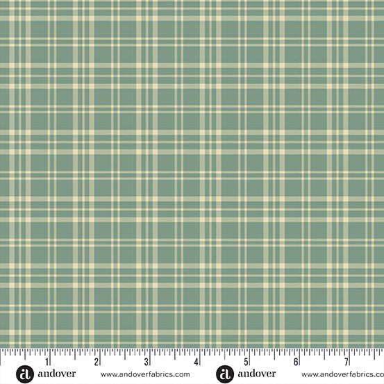 andover fabrics | patchworkstoff | jingle bell | pajama plaid vintage blue - floydthefox