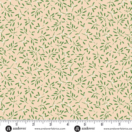 makower uk | patchworkstoff | country christmas | mistletoe cream - floydthefox