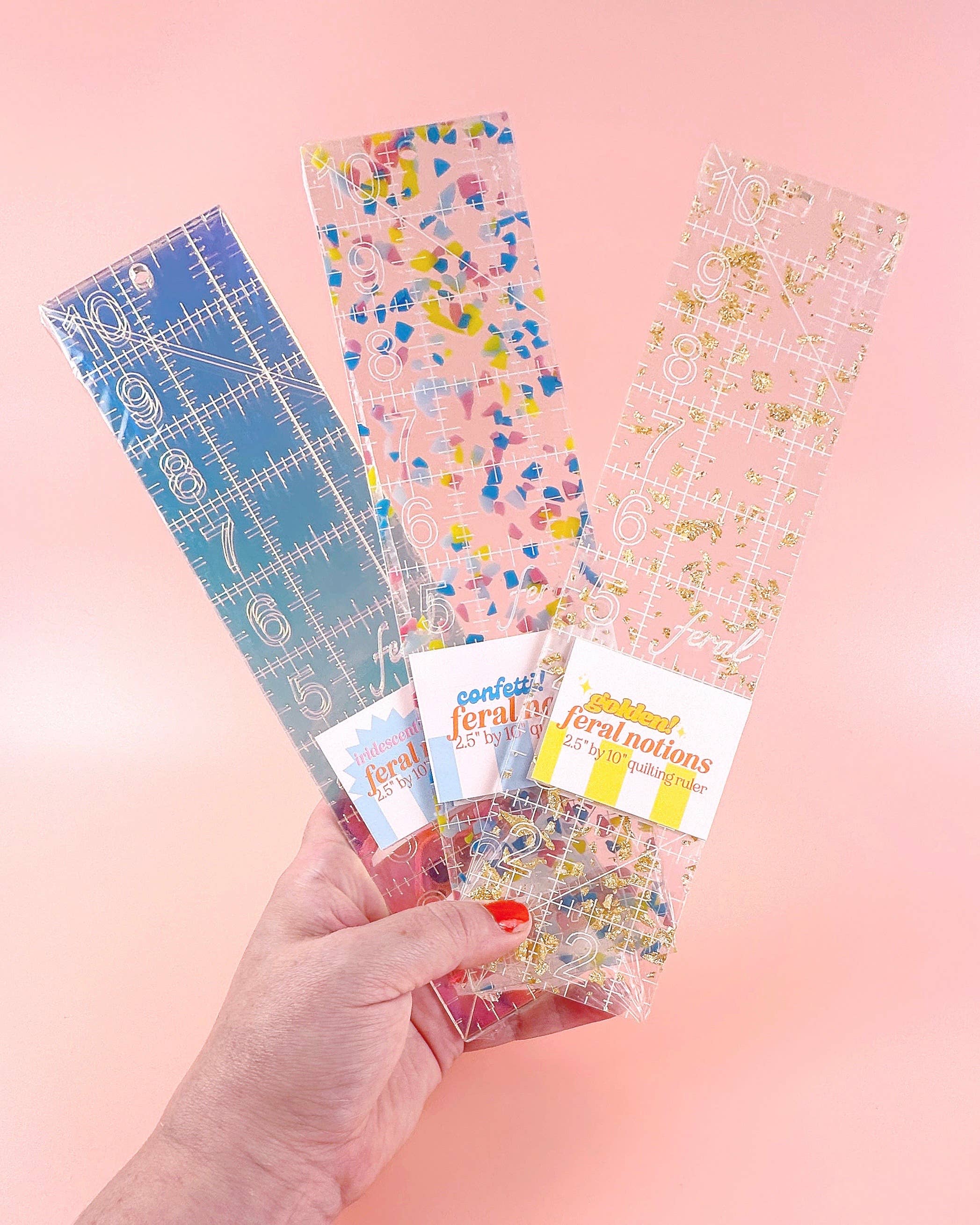 quiltlineal | feral notions | 2.5" x 10"