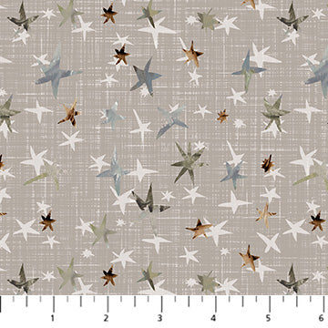 figo fabrics | winter dreams | stars taupe