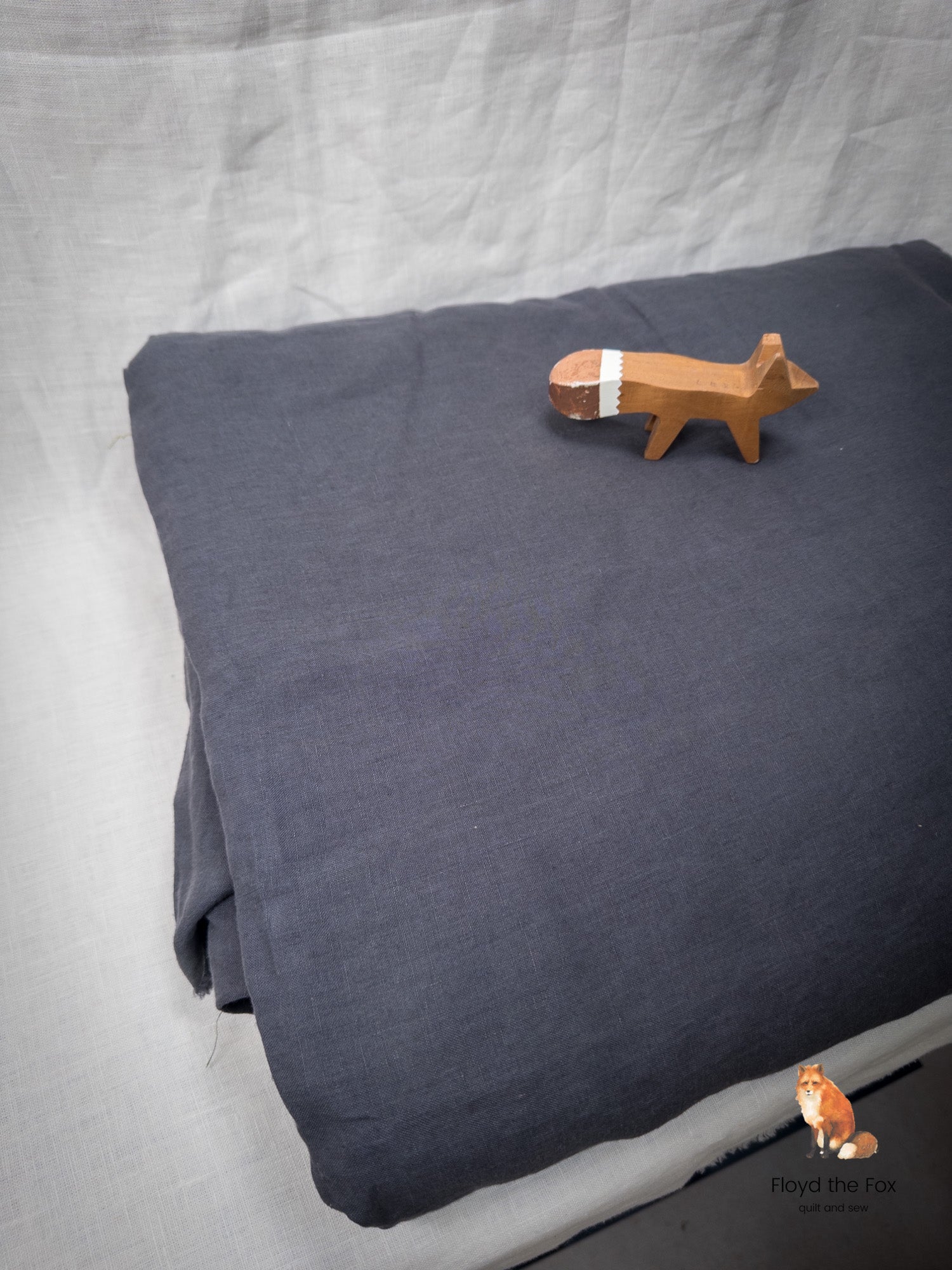 lino volpe | stone-washed len z Apulii | extra-szeroki | grisaglia