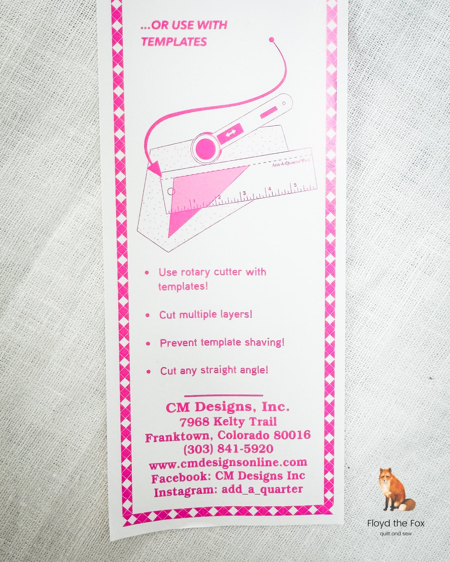 Add-A-Quarter Plus Lineal | 12 inch lang | pink