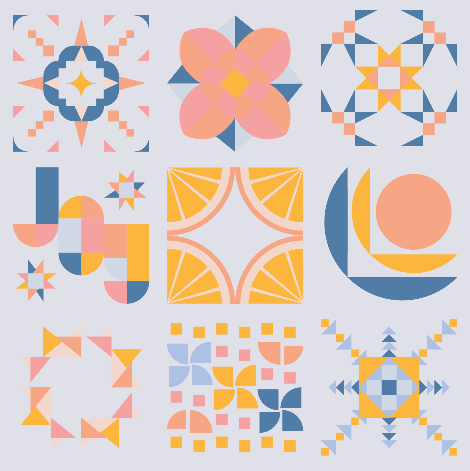 quiltkit | solstice sampler 2025 | summer sorbet