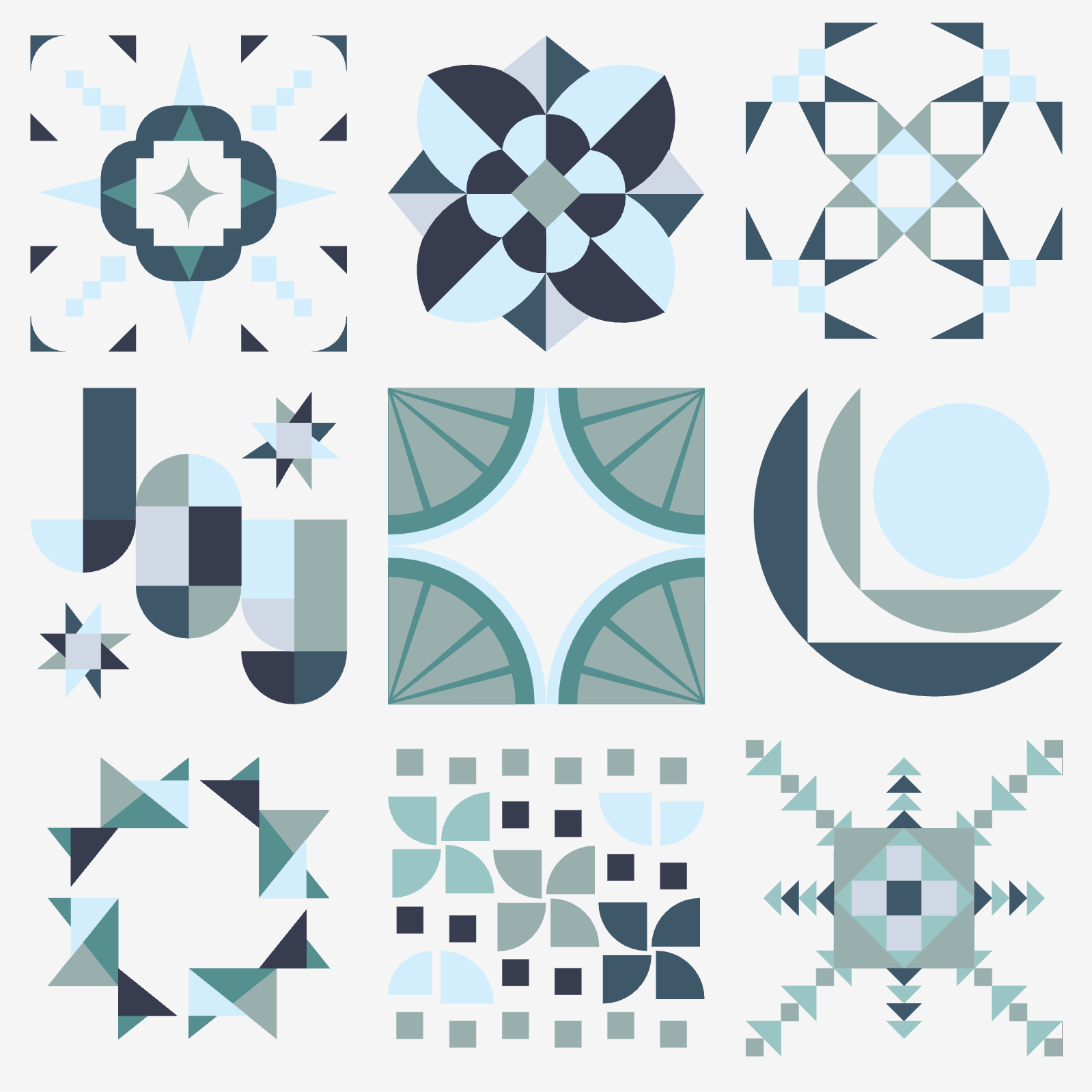 quiltkit | solstice sampler 2025 | northern calm