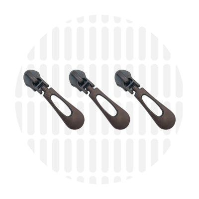 zipper zoo | slider | copper antique