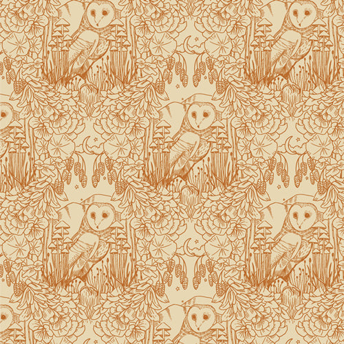 art gallery fabrics | coyote hill | moonlit guardian sepia