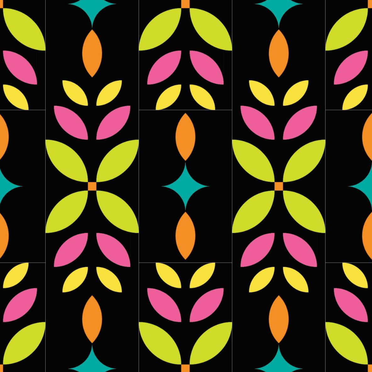 quiltkit | heck.yes.sew.co | flora fields | neon marker