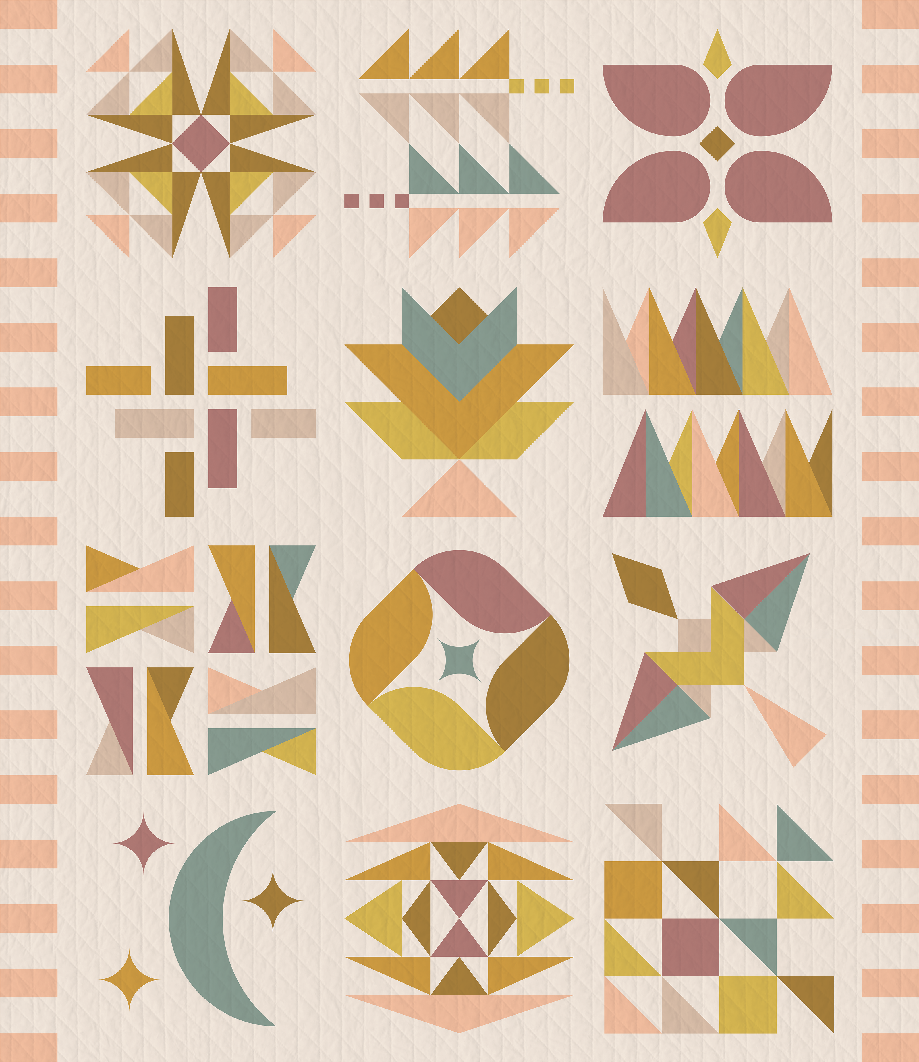 quiltkit | eudaimonia studio | hand+soul bom 2026 | sundrenched orchard