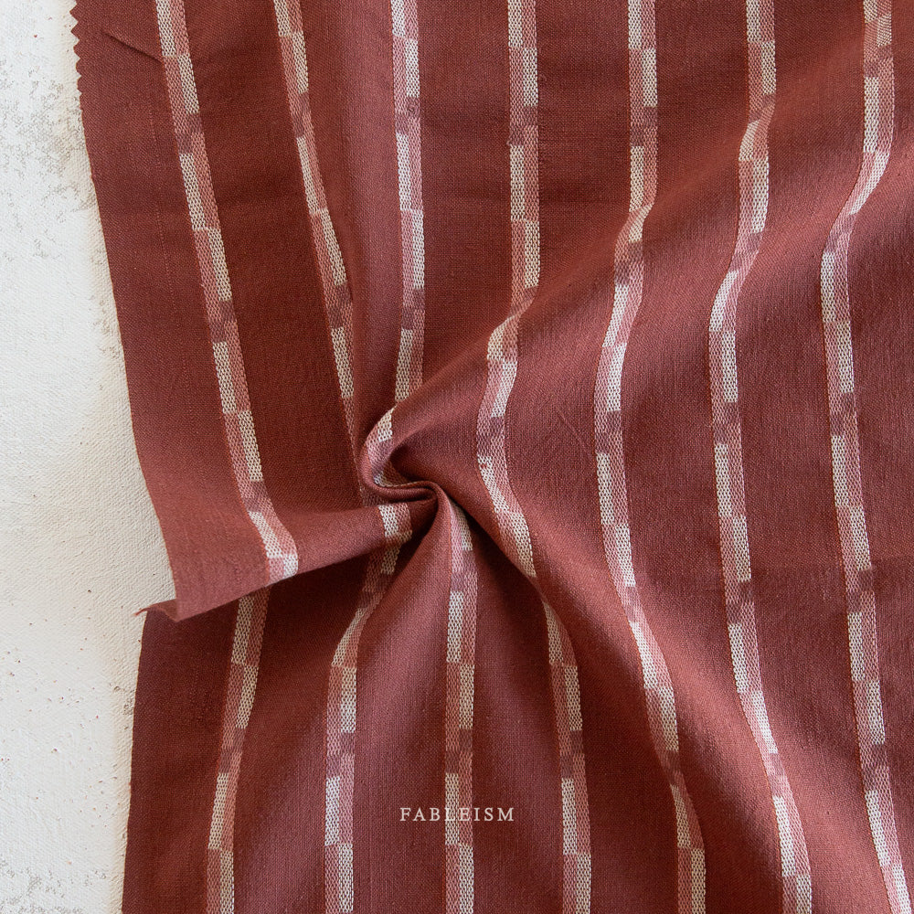 fableism | golden hour | track stripe in red dahlia