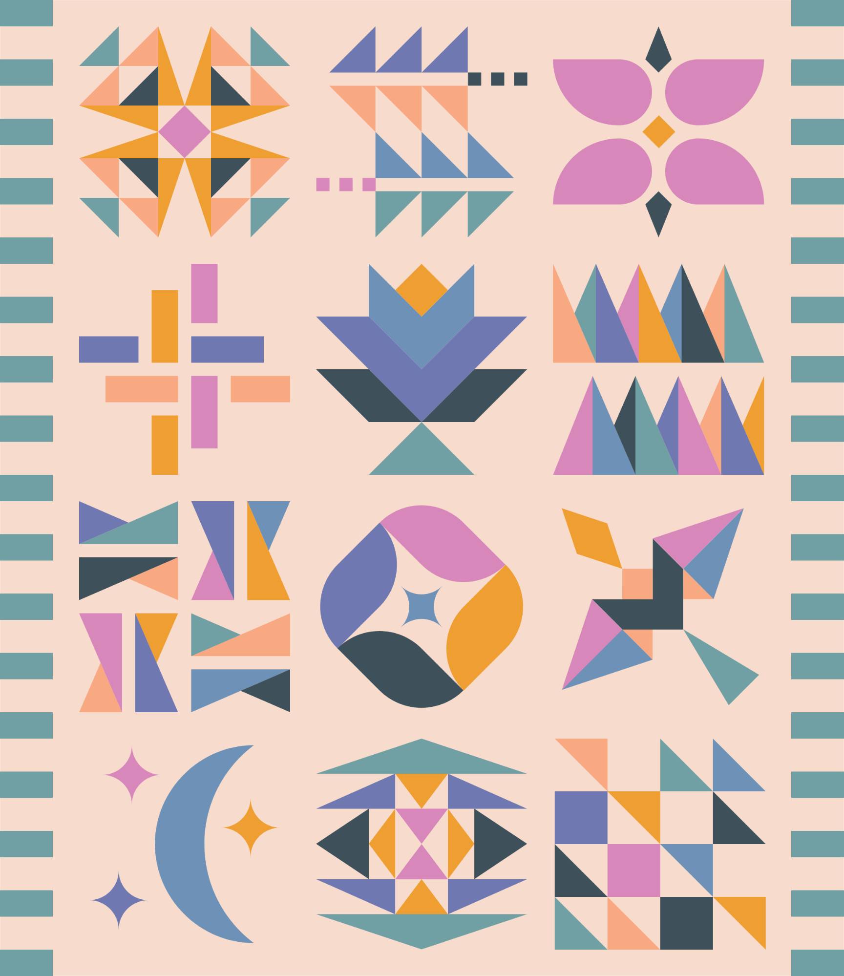 quiltkit | eudaimonia studio | hand+soul bom 2026 | sunset fjord