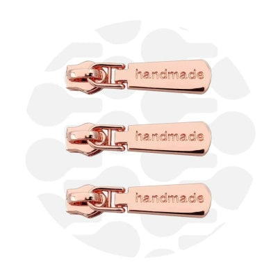 zipper zoo | slider | rose gold