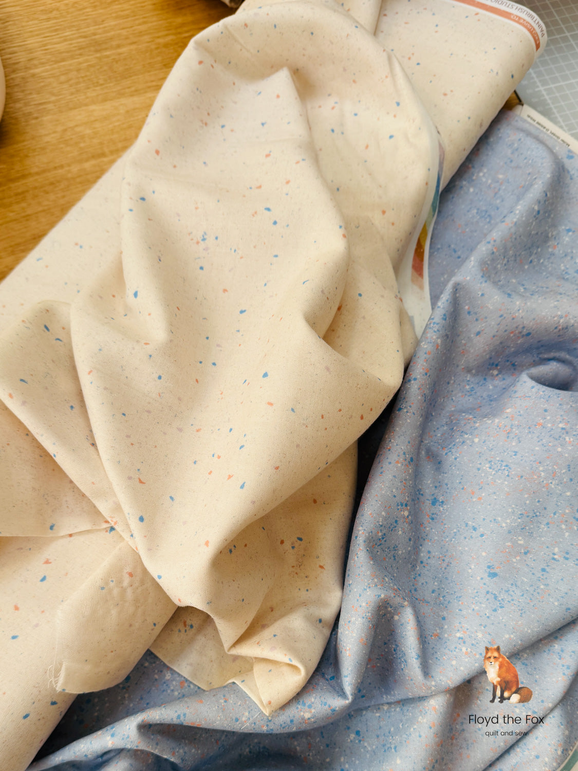 paintbrush studios | GOTS muslin | rainbow dust | terrazzo cream