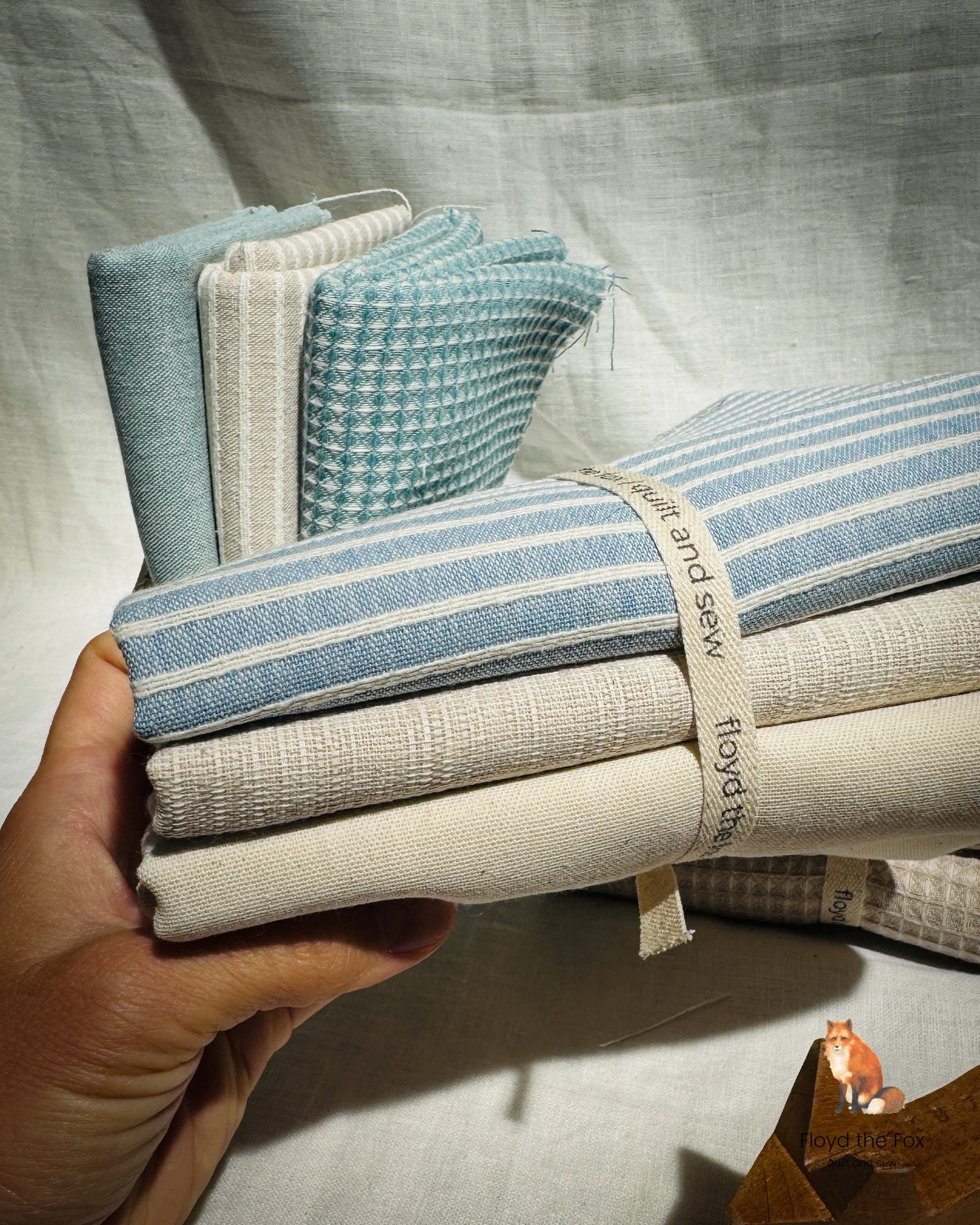 stoffpaket | la ta te | rustic bundle | textura azul