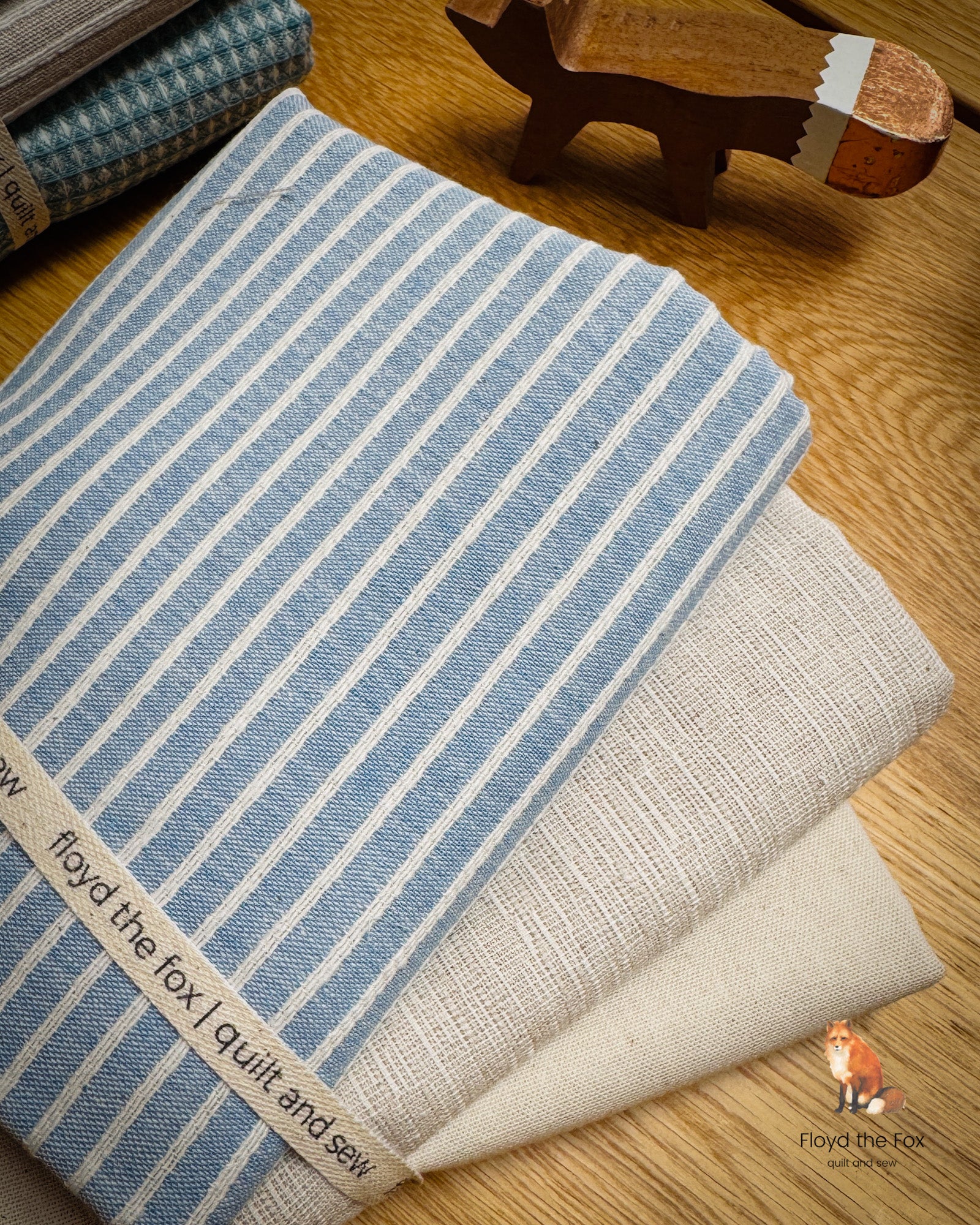 stoffpaket | la ta te | rustic bundle | textura azul