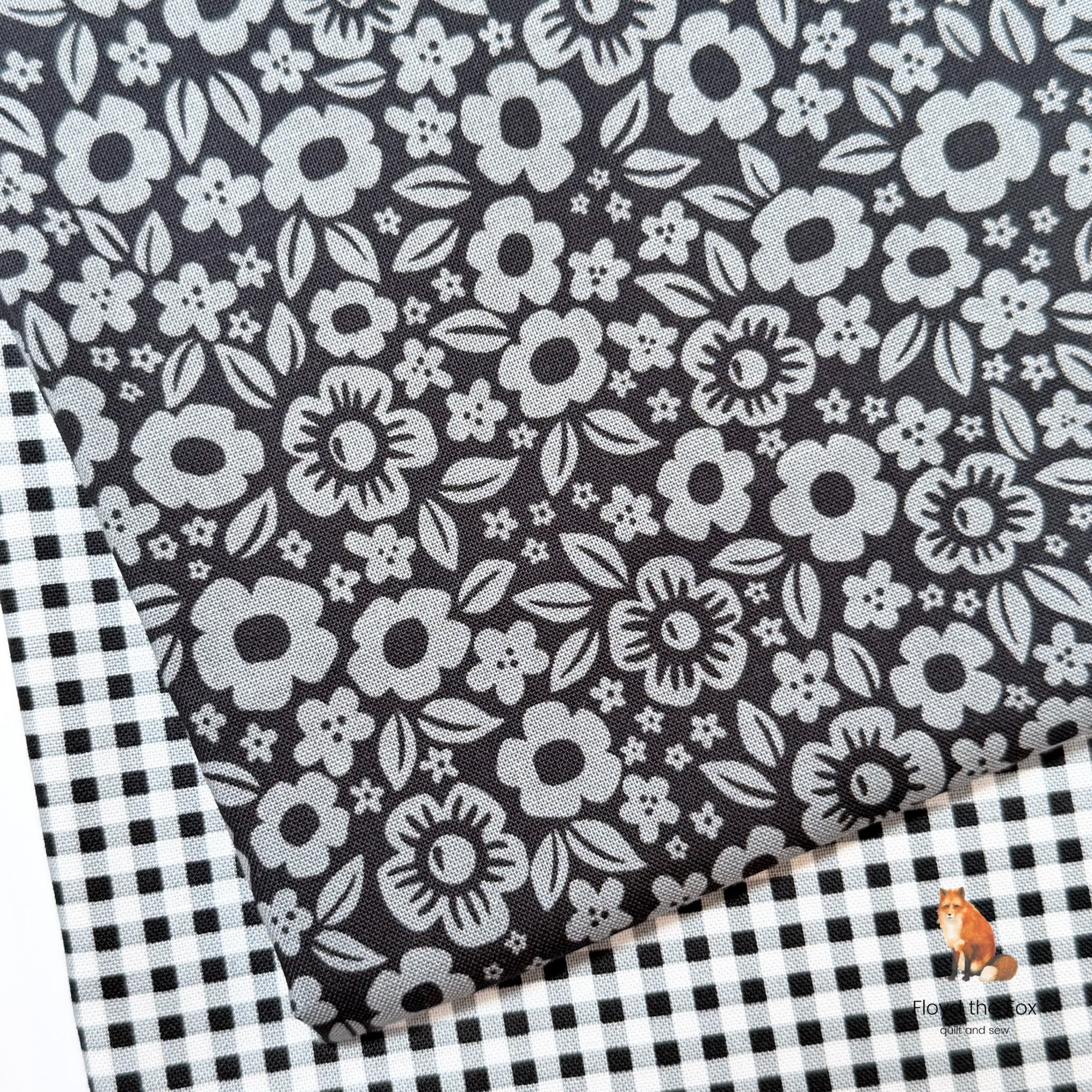 andover | patchworkstoff | ghostly garden | floral fright black