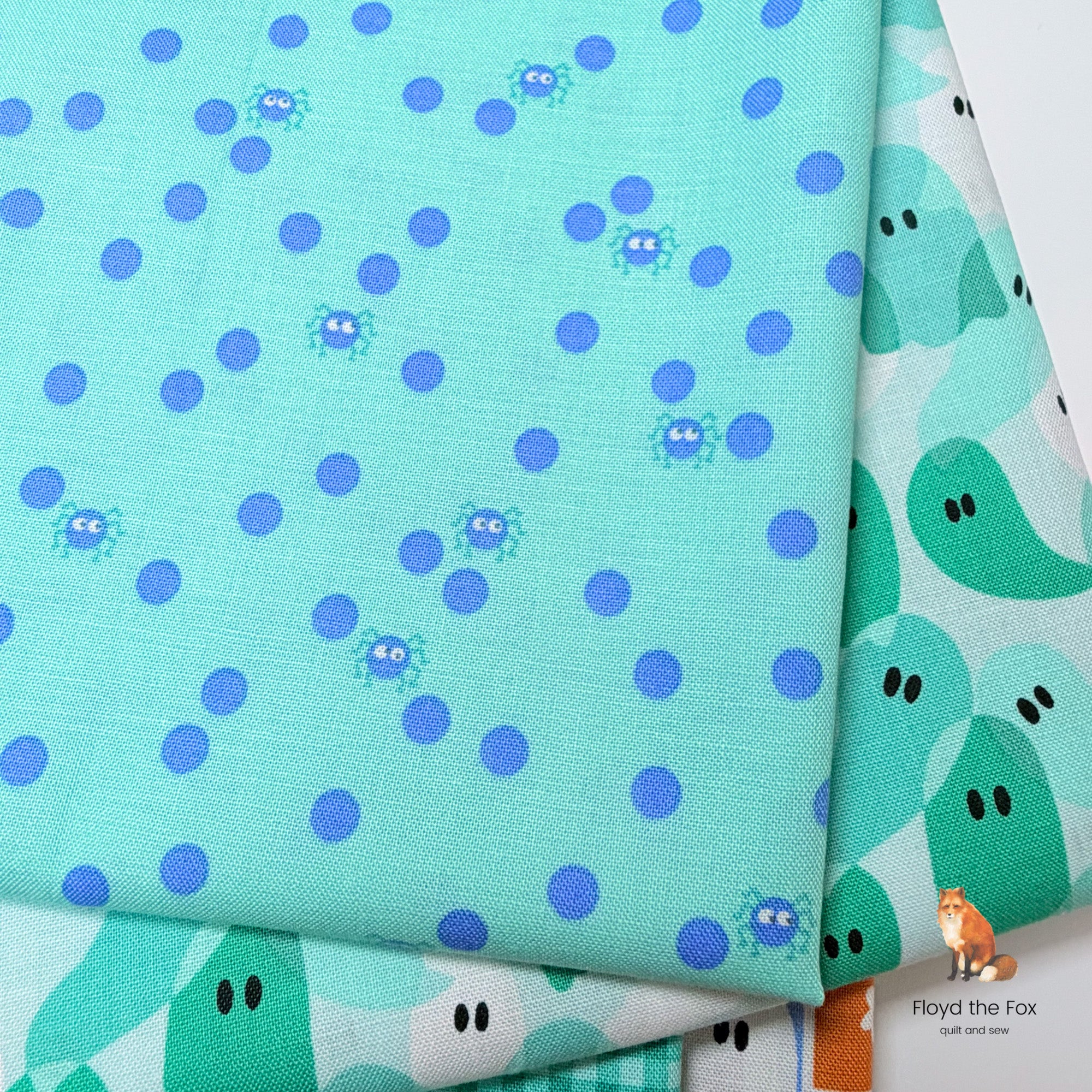 andover | patchworkstoff | ghostly garden | spin and spot aqua