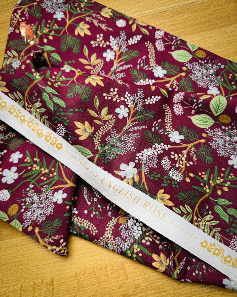 cotton+steel | rifle paper co | english rose | juniper forest burgundy