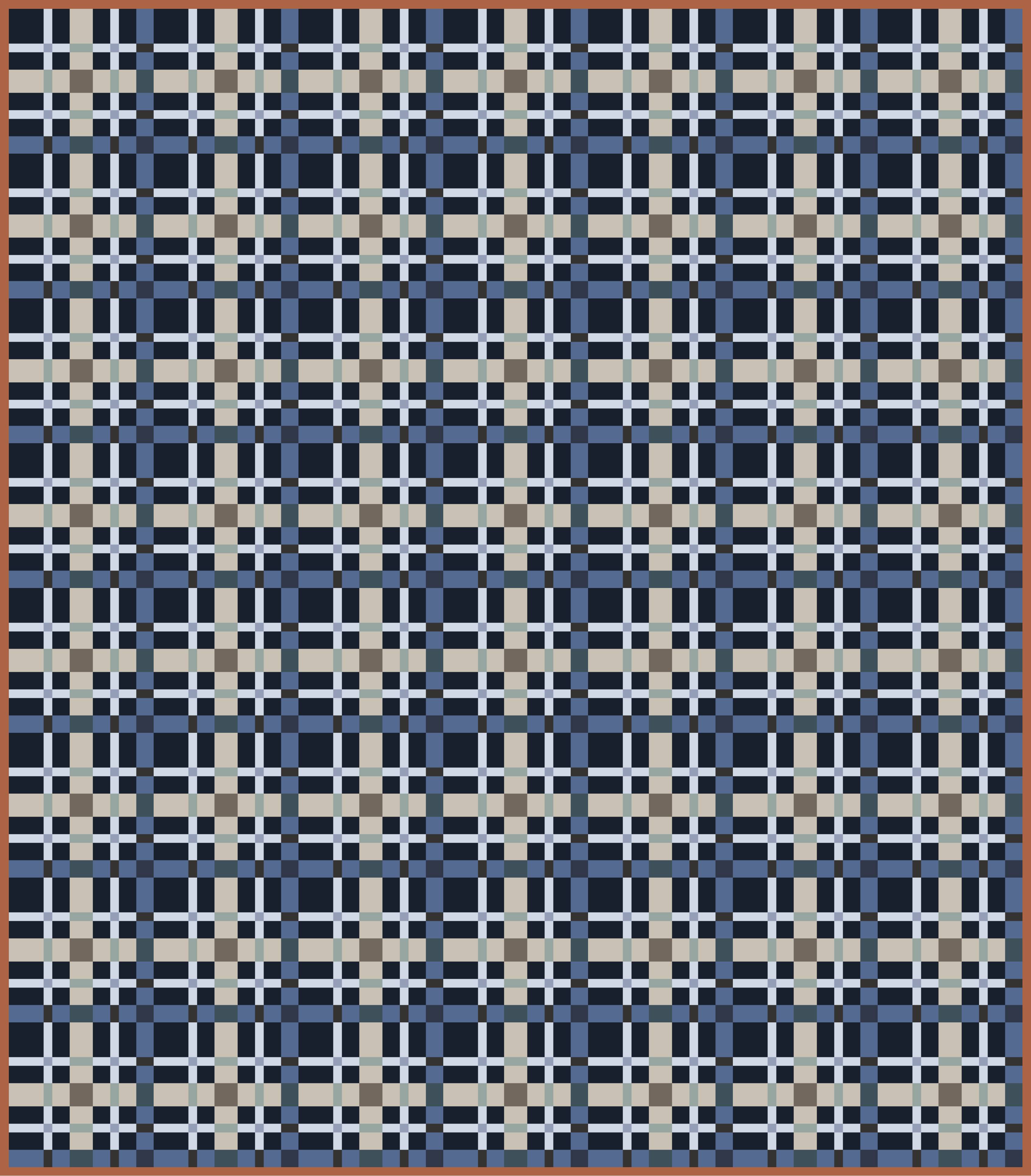 quiltkit | lo and behold stitchery | petit plaid | night sea