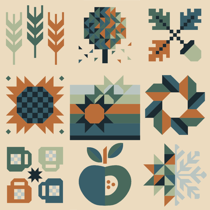 quiltkit | nine patch collective | sweater weather - floydthefox