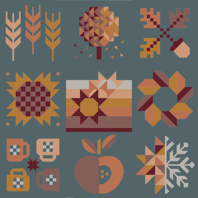 quiltkit | nine patch collective | sweater weather - floydthefox