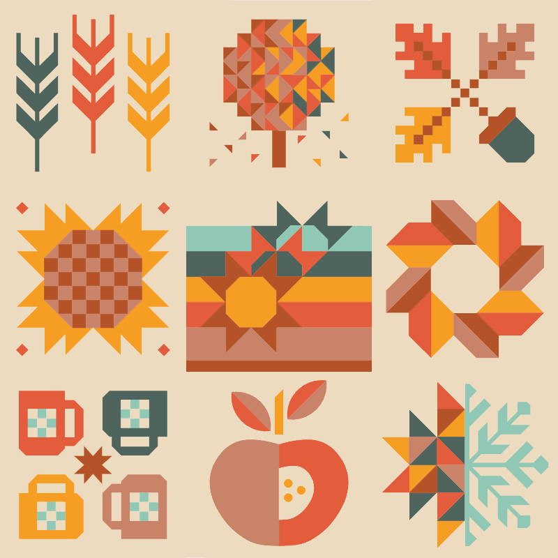 quiltkit | nine patch collective | sweater weather - floydthefox