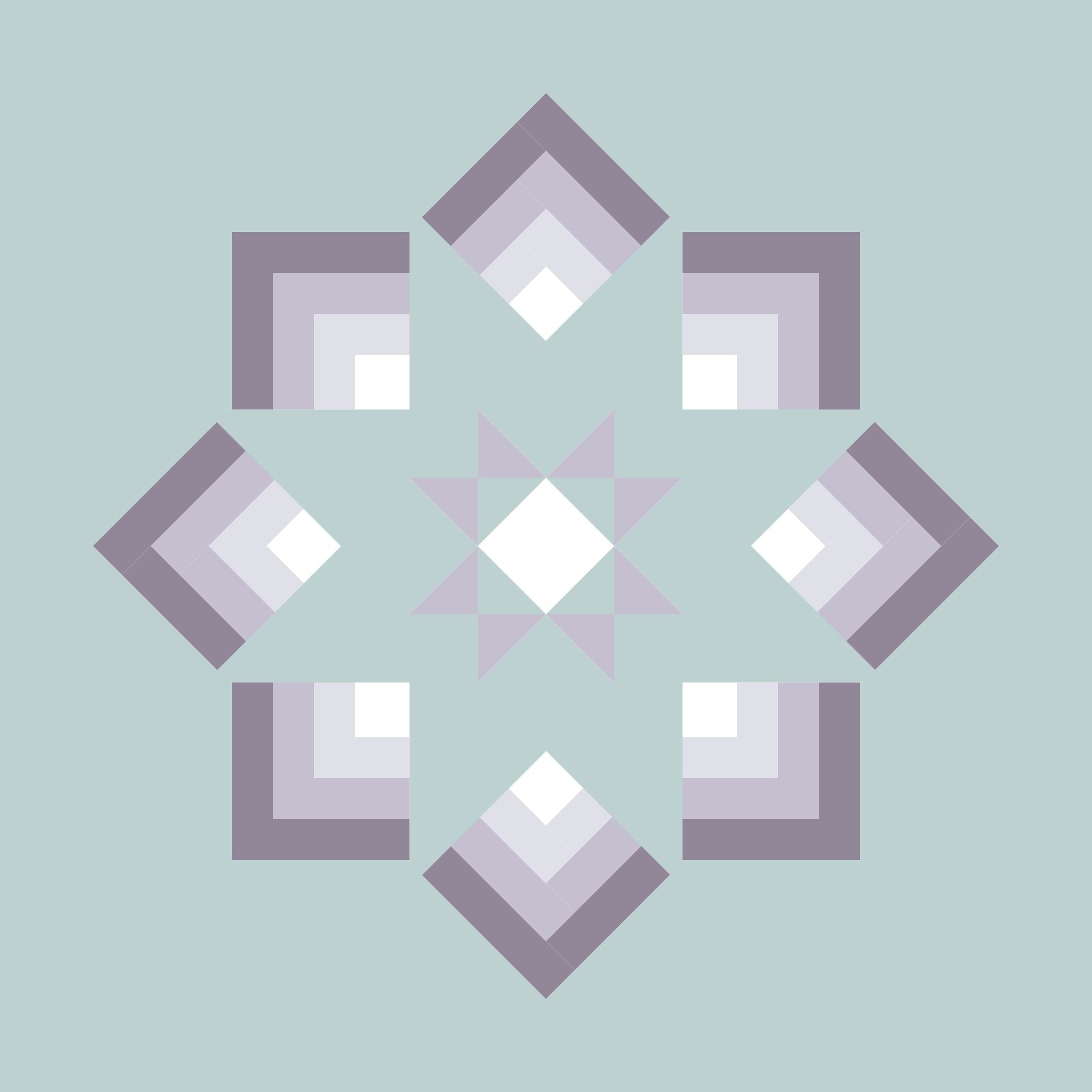 quiltkit | heck.yes.sew.co | northerly | 4 color crystal - floydthefox