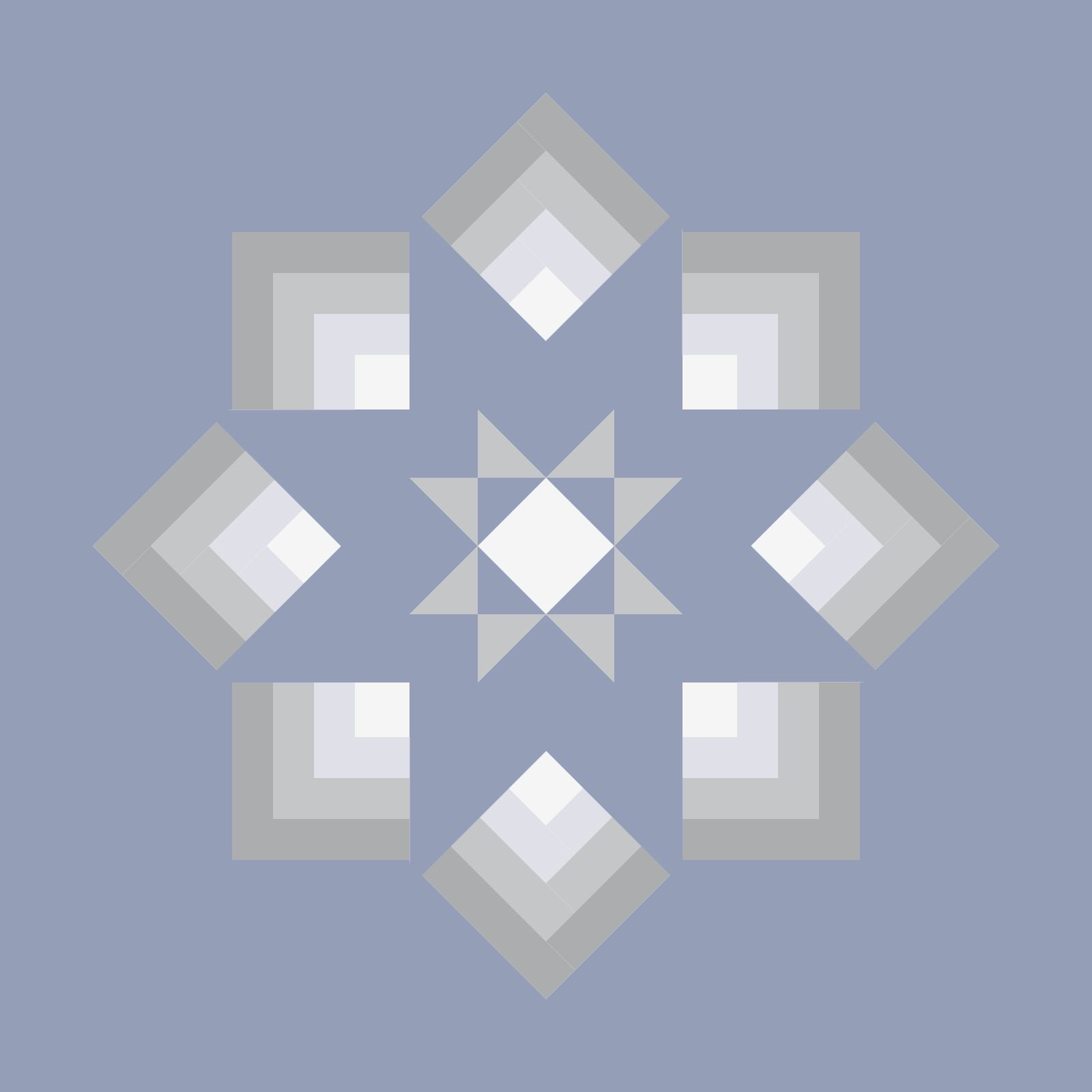 quiltkit | heck.yes.sew.co | northerly | 4 color atmospheric - floydthefox