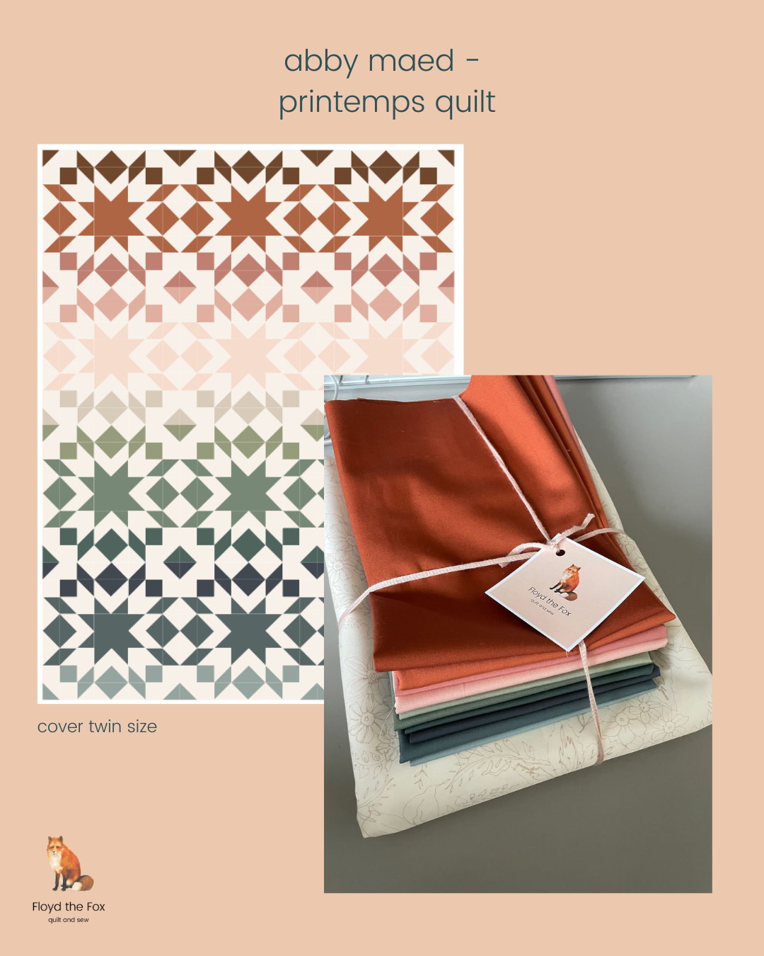 quilt kit | abby maed | printemps quilt - almost cover quilt