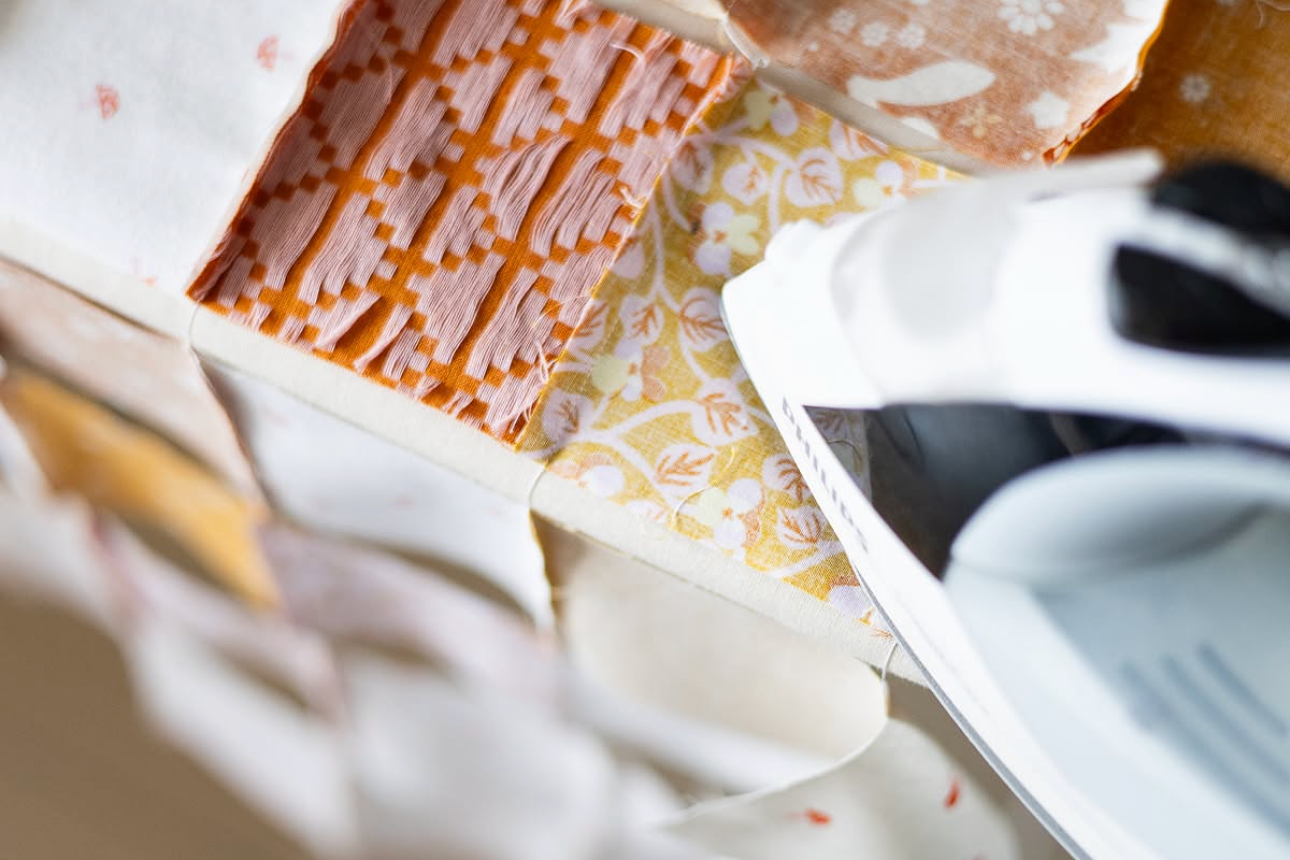 pressing quiltblocks 