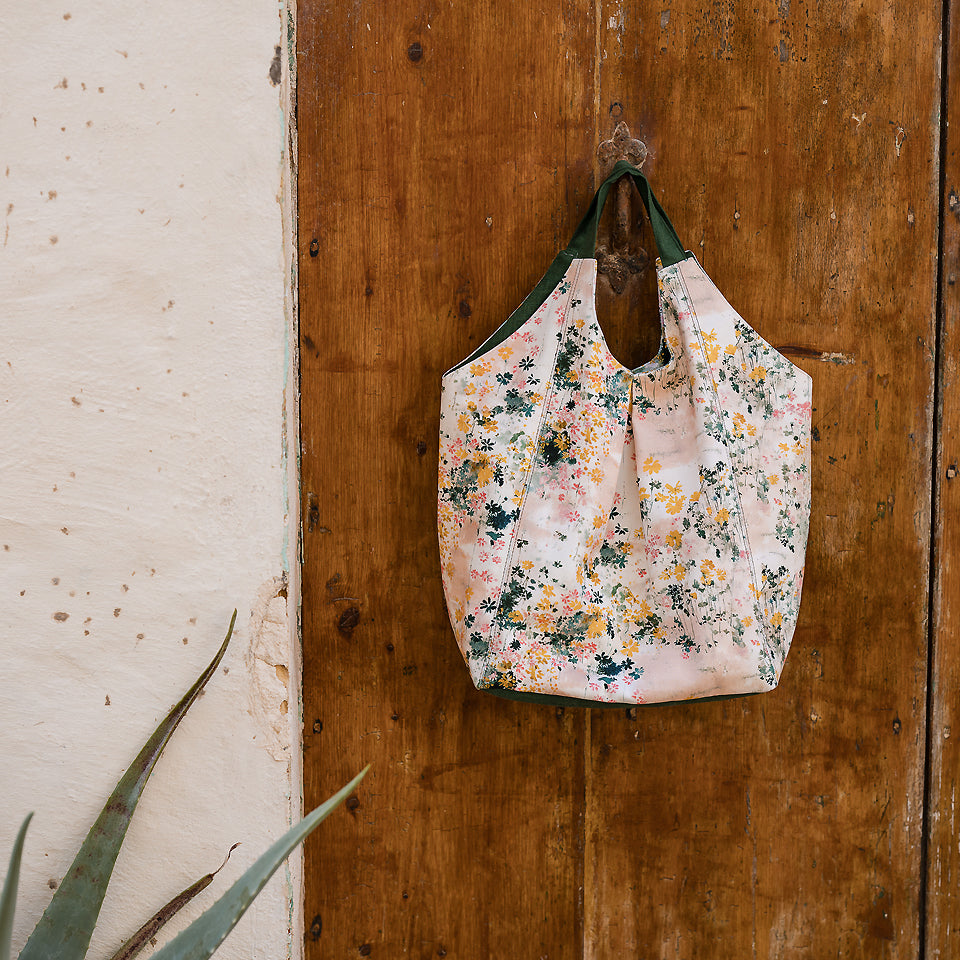 rendez-vous à six heures | gabardine sergée en toile de coton - jardin céleste