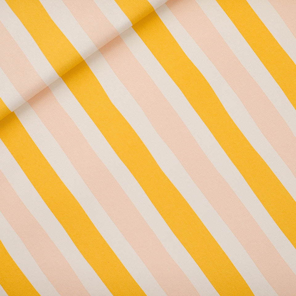 rendez-vous à six heures | toile de coton gabardine sergée - verticales papyrus crème