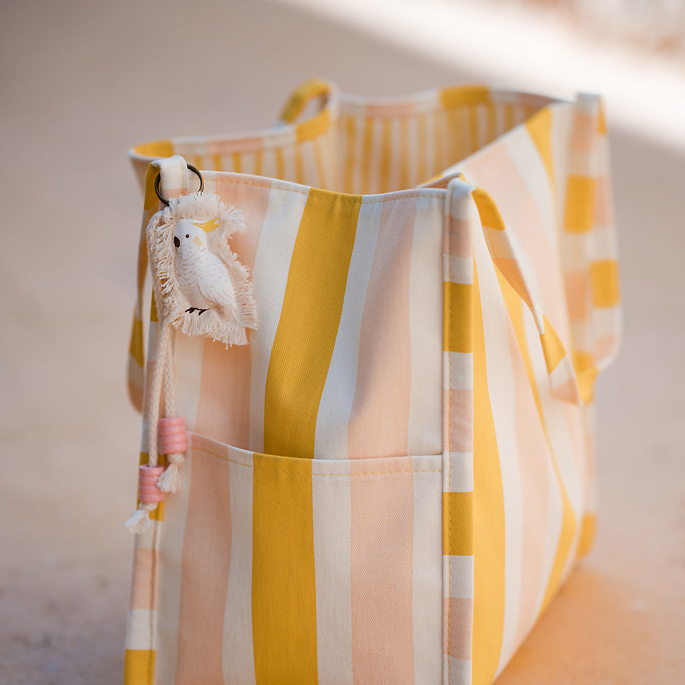 rendez-vous à six heures | toile de coton gabardine sergée - verticales papyrus crème