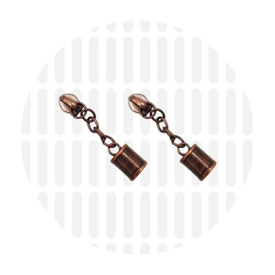 zipper zoo | slider | copper antique
