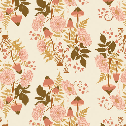 art gallery fabrics | wildly forgotten | fern and fungus almond