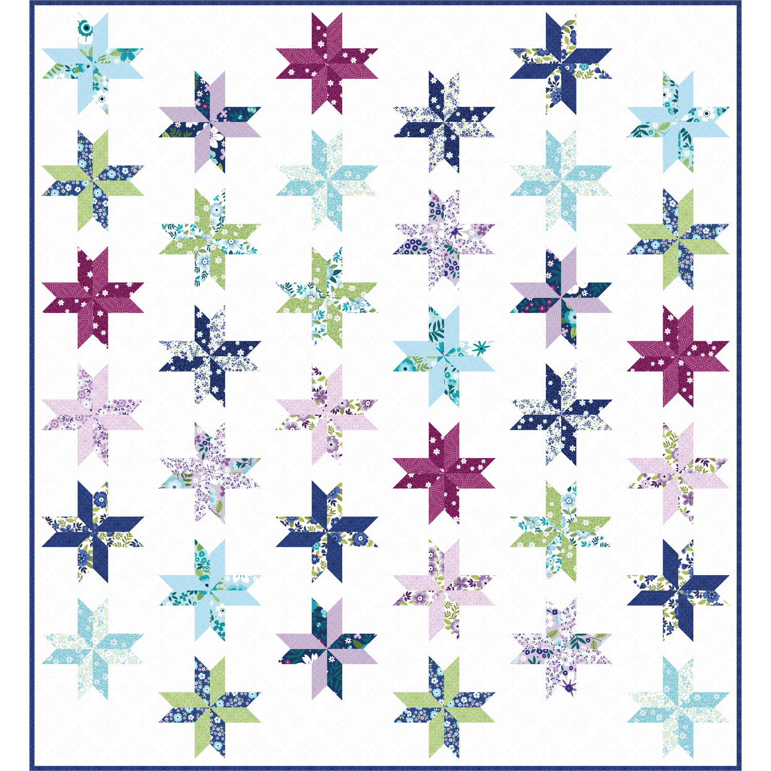 benartex | seaside garden | beachcomber cobalt