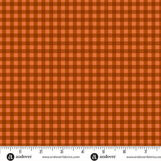 andover fabrics | patchworkstoff | harvest home | cozy plaid ochre - floydthefox