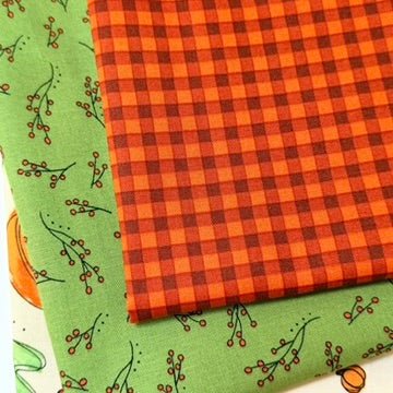 andover fabrics | patchworkstoff | harvest home | cozy plaid ochre - floydthefox
