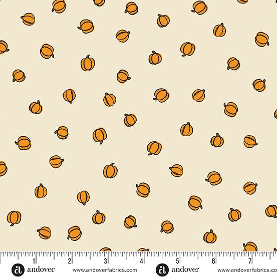 andover fabrics | patchworkstoff | harvest home | petite pumpkins cream - floydthefox