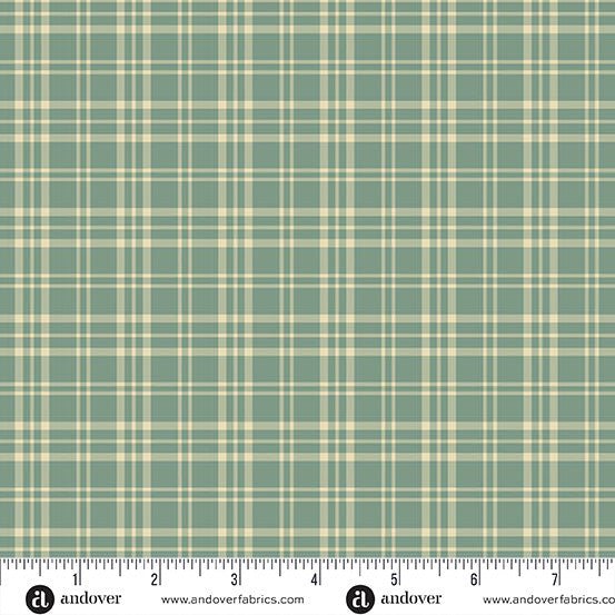 andover fabrics | patchworkstoff | jingle bell | pajama plaid vintage blue - floydthefox