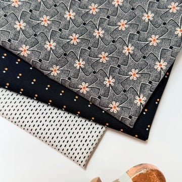 andover fabrics | patchworkstoff | nightfall | whirly gig black - floydthefox