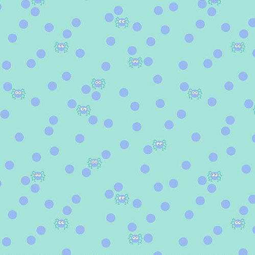 andover | patchworkstoff | ghostly garden | spin and spot aqua - floydthefox
