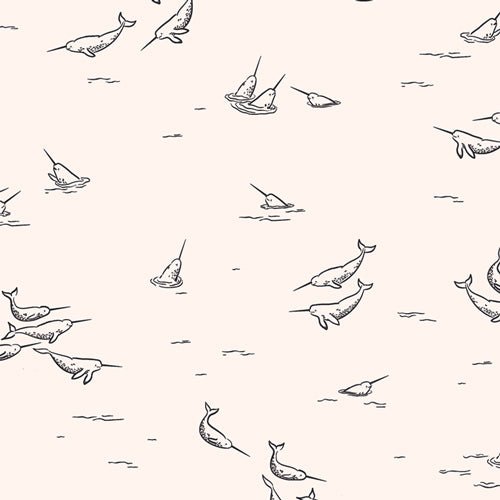 art gallery fabrics | arctic tale capsule | narwhal dance - floydthefox