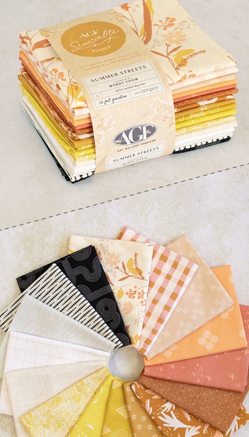 art gallery fabrics | sewcialite fat quarter bundle | summer streets - floydthefox