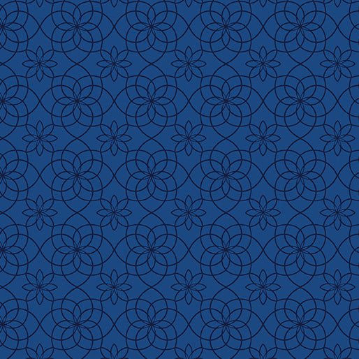 benartex | patchworkstoff | seaside garden | garden gate cobalt - floydthefox