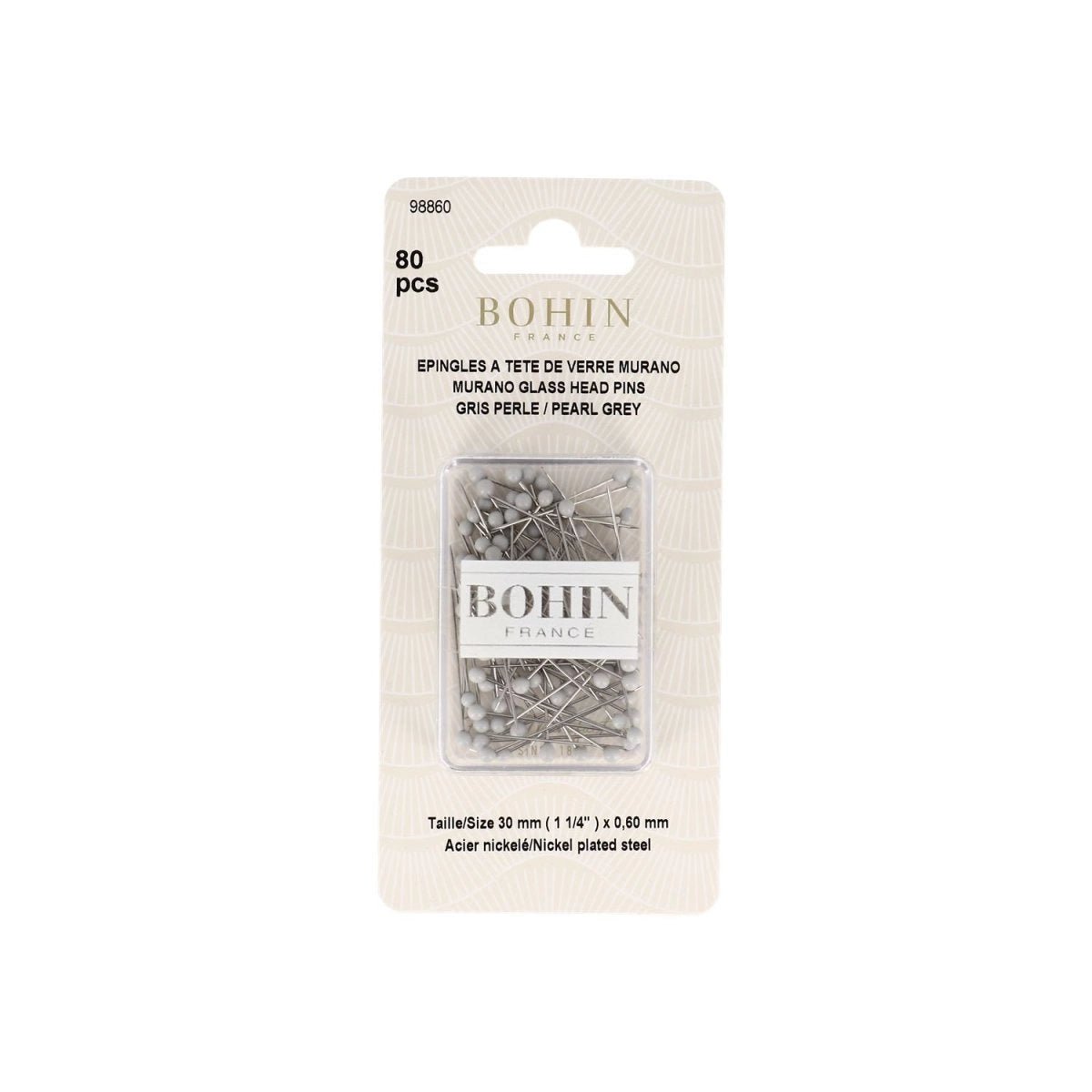 bohin | murano - glasskopfstecknadeln - floydthefox