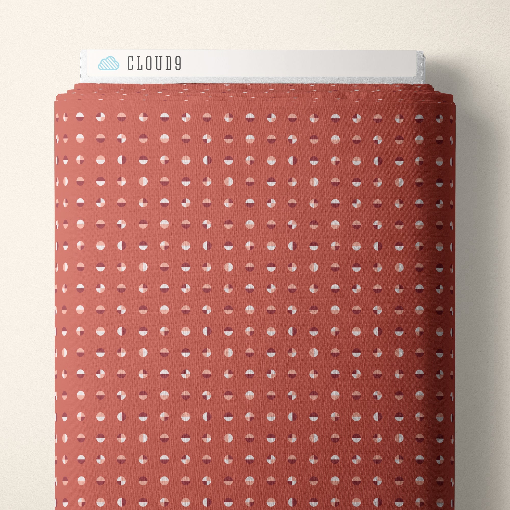 cloud9 fabrics | patchworkstoff | american bold | circular raspberry - floydthefox