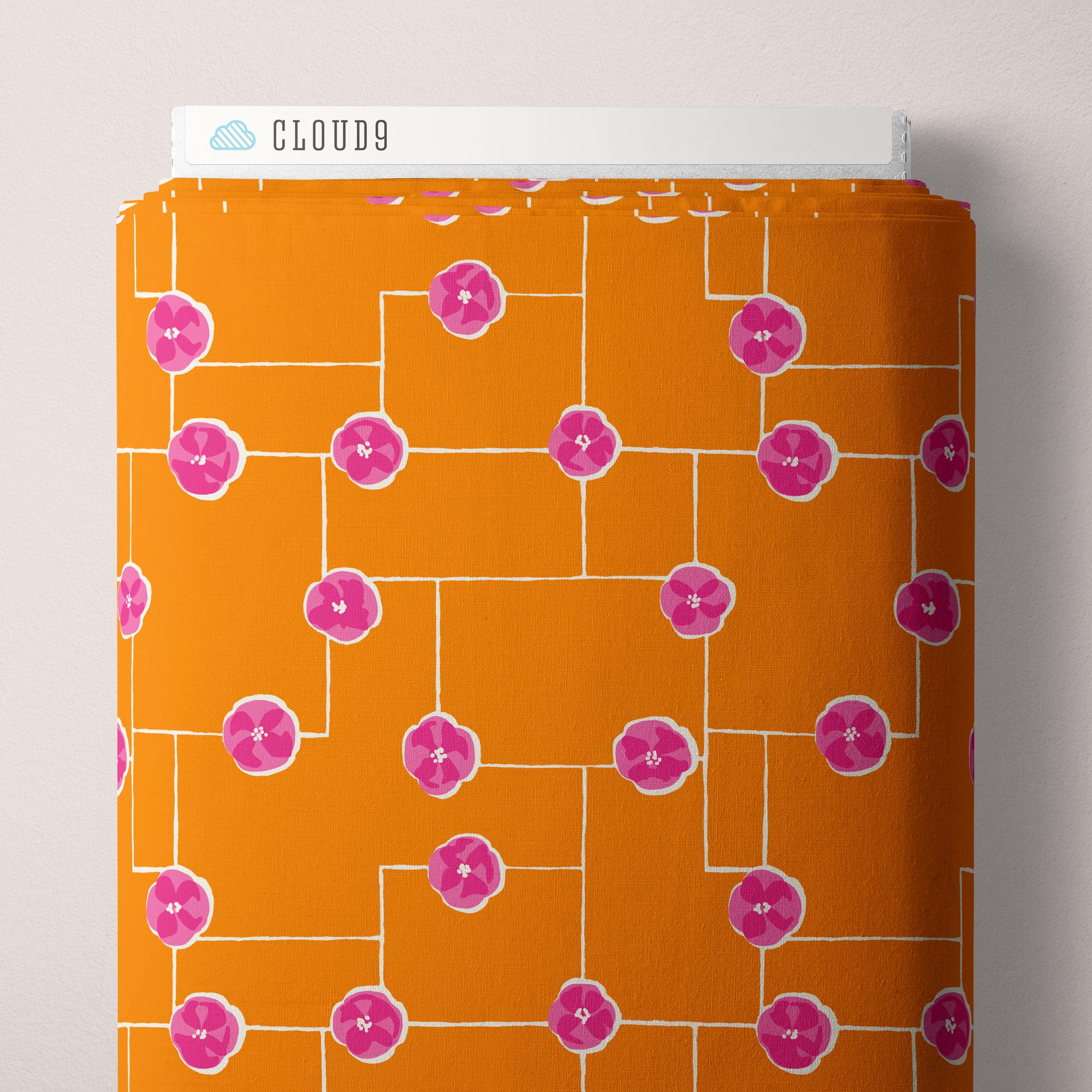 cloud9 fabrics | rayon | summer sun | floral grid - floydthefox