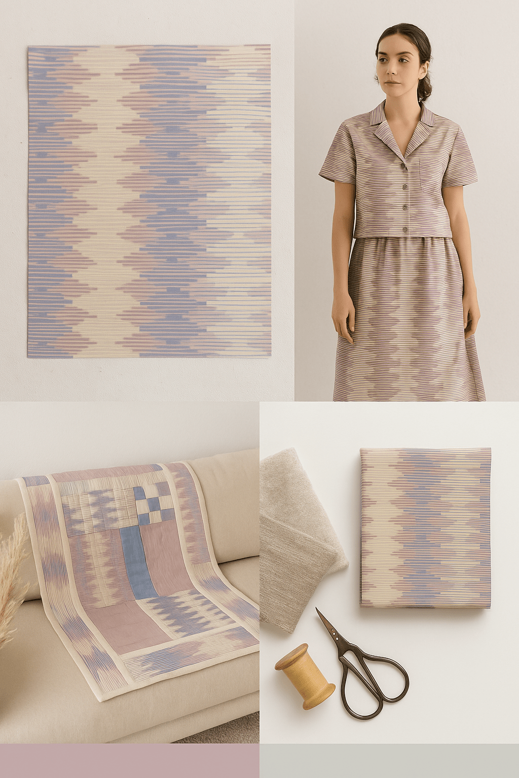 cotton+steel basics | arroyo sol | sunset stripe mauve - floydthefox