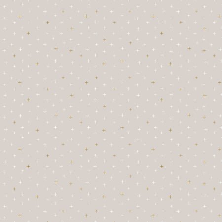 cotton+steel basics | be positive | cumulous cloud metallic - floydthefox